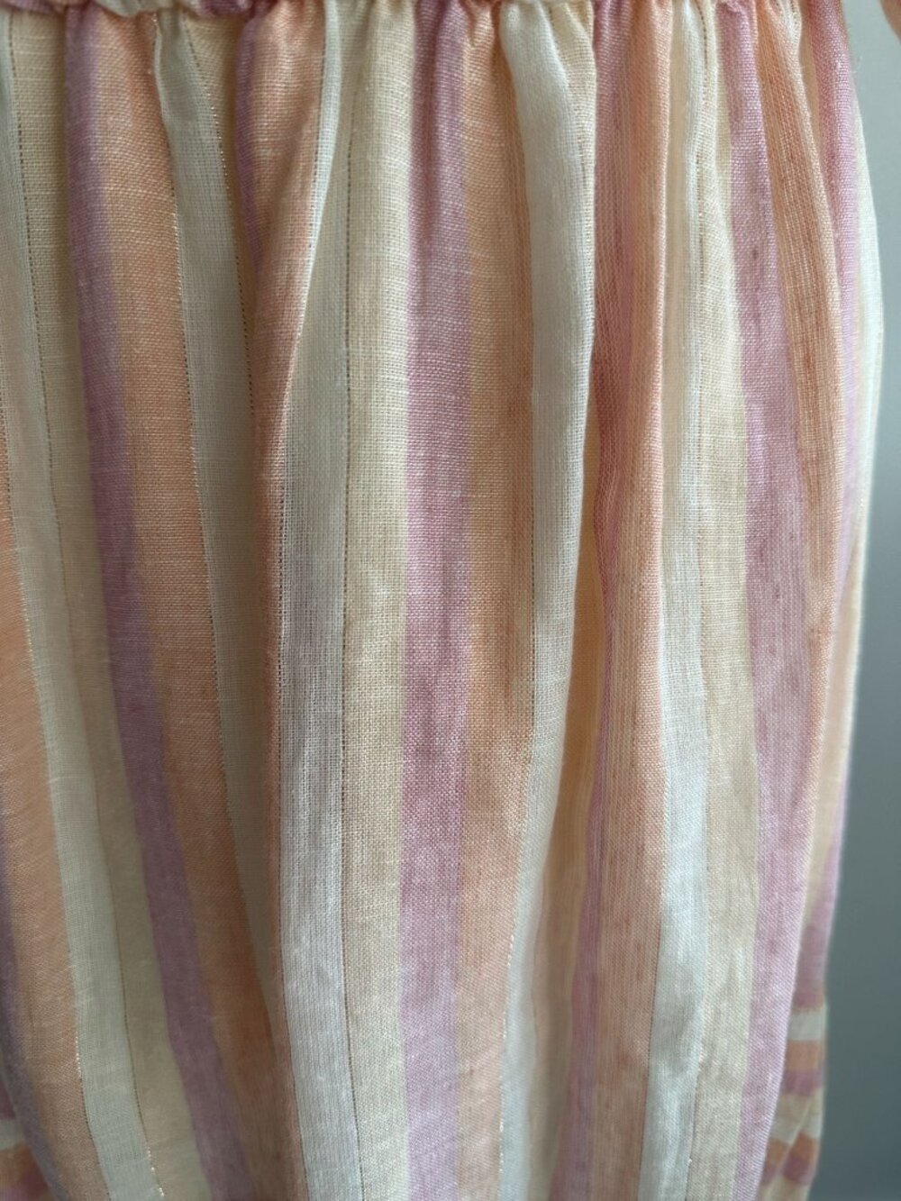 POOKIE & SEBASTIAN Striped Linen Blend Dress Size L - Picture 10 of 12